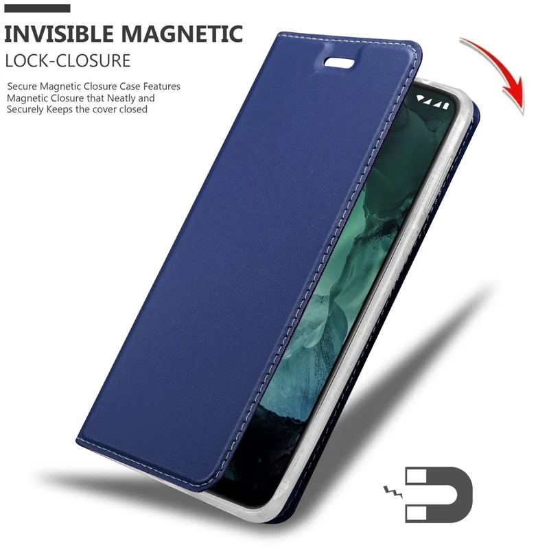 Cadorabo Hülle kompatibel mit Nokia G11 / G21 Schutzhülle mit Magnetverschluss, Standfunktion und Kartenfach