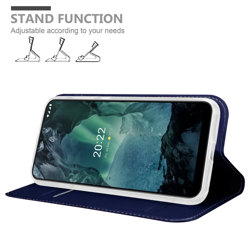 Cadorabo Hülle kompatibel mit Nokia G11 / G21 Schutzhülle mit Magnetverschluss, Standfunktion und Kartenfach