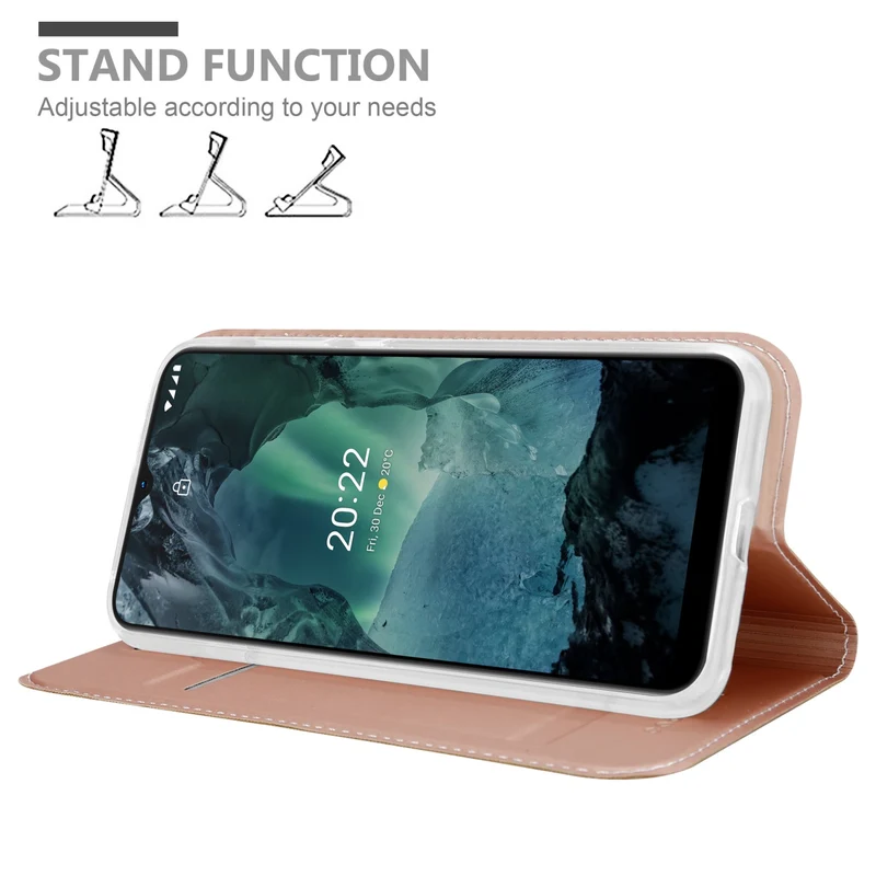 Cadorabo Hülle kompatibel mit Nokia G11 / G21 Schutzhülle mit Magnetverschluss, Standfunktion und Kartenfach