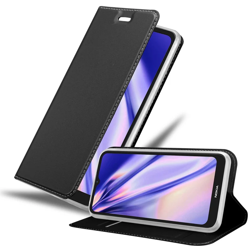 Cadorabo Hülle kompatibel mit Nokia C21 Schutzhülle mit Magnetverschluss, Standfunktion und Kartenfach