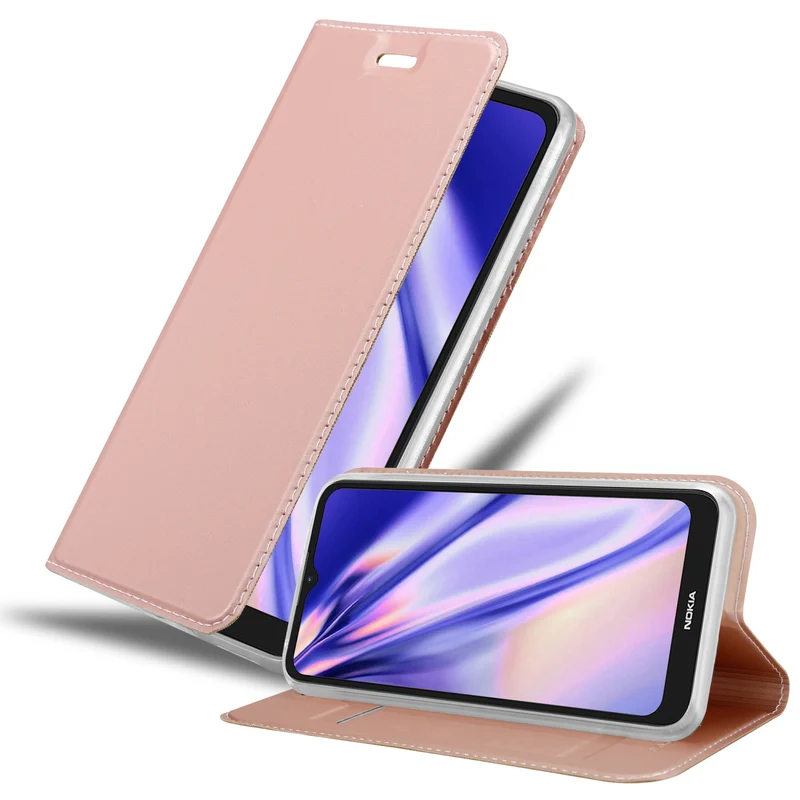 Cadorabo Hülle kompatibel mit Nokia C21 Schutzhülle mit Magnetverschluss, Standfunktion und Kartenfach