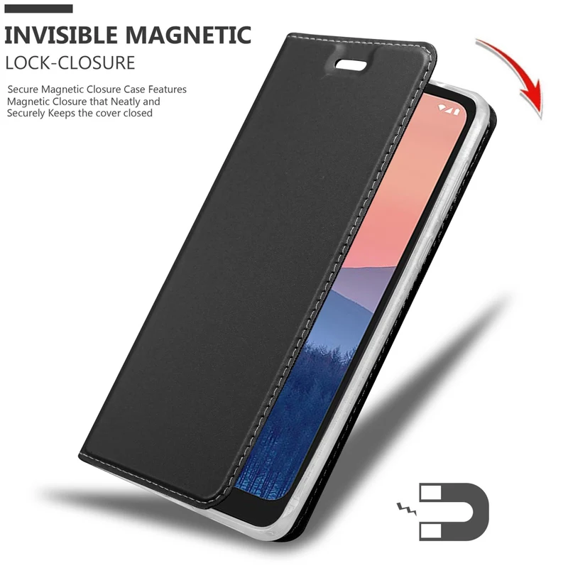 Cadorabo Hülle kompatibel mit Nokia C21 Schutzhülle mit Magnetverschluss, Standfunktion und Kartenfach