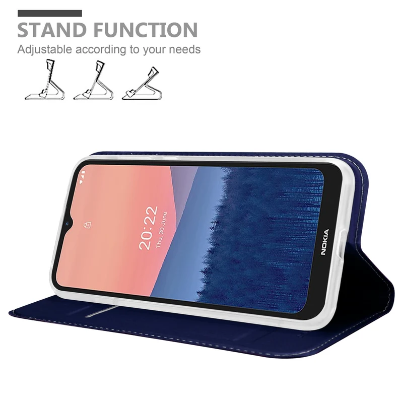 Cadorabo Hülle kompatibel mit Nokia C21 Schutzhülle mit Magnetverschluss, Standfunktion und Kartenfach