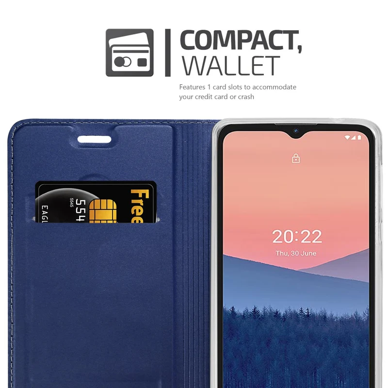 Cadorabo Hülle kompatibel mit Nokia C21 Schutzhülle mit Magnetverschluss, Standfunktion und Kartenfach