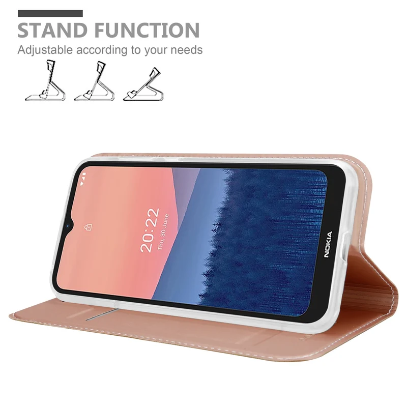 Cadorabo Hülle kompatibel mit Nokia C21 Schutzhülle mit Magnetverschluss, Standfunktion und Kartenfach