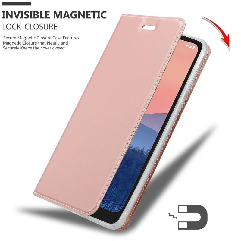 Cadorabo Hülle kompatibel mit Nokia C21 Schutzhülle mit Magnetverschluss, Standfunktion und Kartenfach