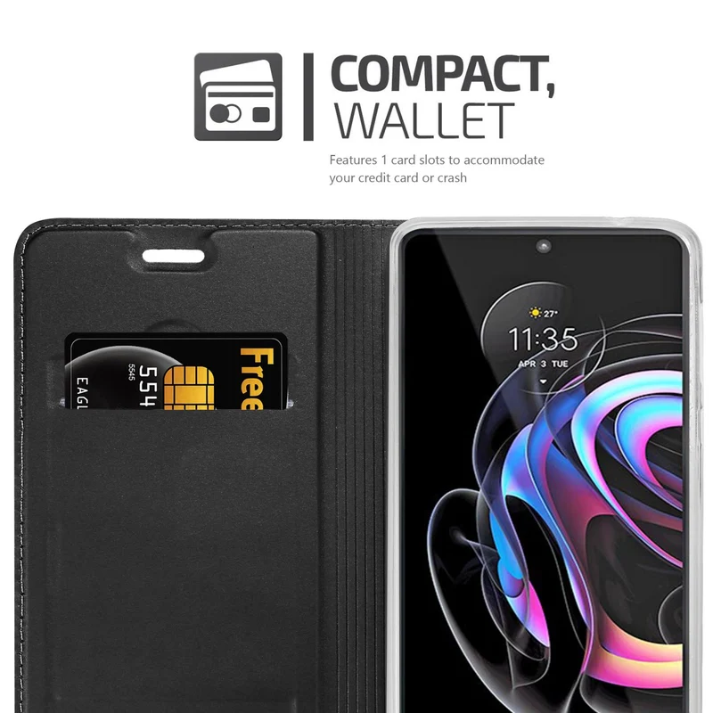 Cadorabo Hülle kompatibel mit Motorola EDGE 20 PRO / EDGE S PRO Schutzhülle mit Magnetverschluss, Standfunktion und Kartenfach