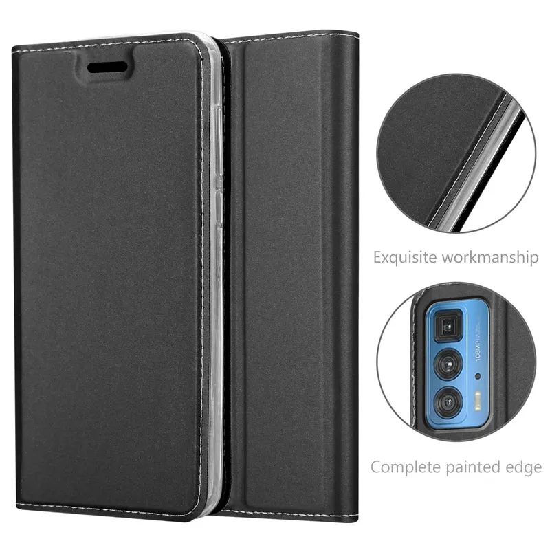 Cadorabo Hülle kompatibel mit Motorola EDGE 20 PRO / EDGE S PRO Schutzhülle mit Magnetverschluss, Standfunktion und Kartenfach