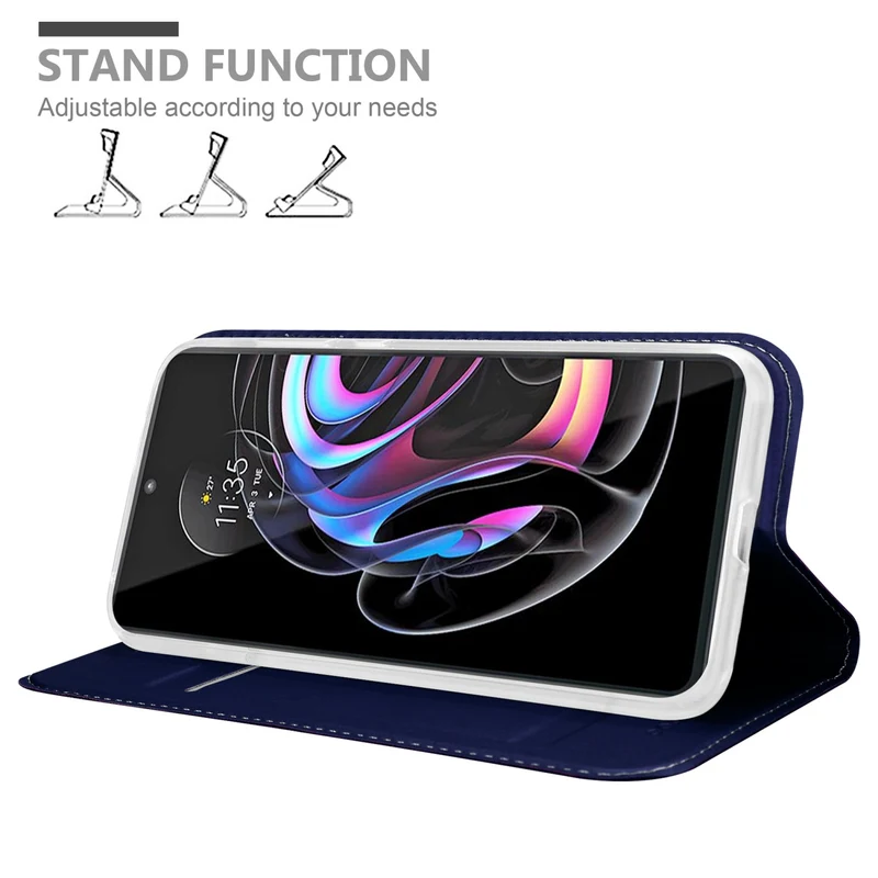 Cadorabo Hülle kompatibel mit Motorola EDGE 20 PRO / EDGE S PRO Schutzhülle mit Magnetverschluss, Standfunktion und Kartenfach