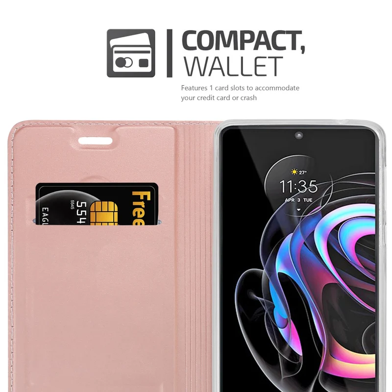 Cadorabo Hülle kompatibel mit Motorola EDGE 20 PRO / EDGE S PRO Schutzhülle mit Magnetverschluss, Standfunktion und Kartenfach