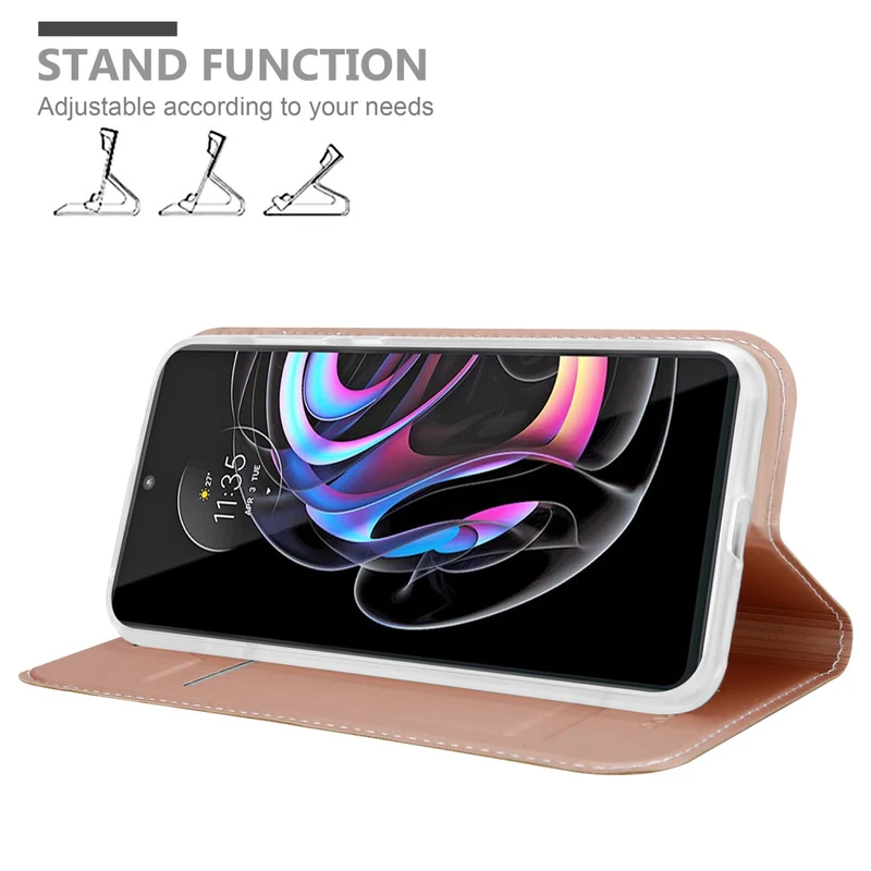 Cadorabo Hülle kompatibel mit Motorola EDGE 20 PRO / EDGE S PRO Schutzhülle mit Magnetverschluss, Standfunktion und Kartenfach