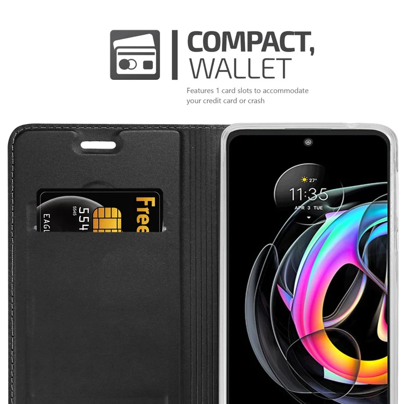 Cadorabo Hülle kompatibel mit Motorola EDGE 20 LITE / FUSION Schutzhülle mit Magnetverschluss, Standfunktion und Kartenfach
