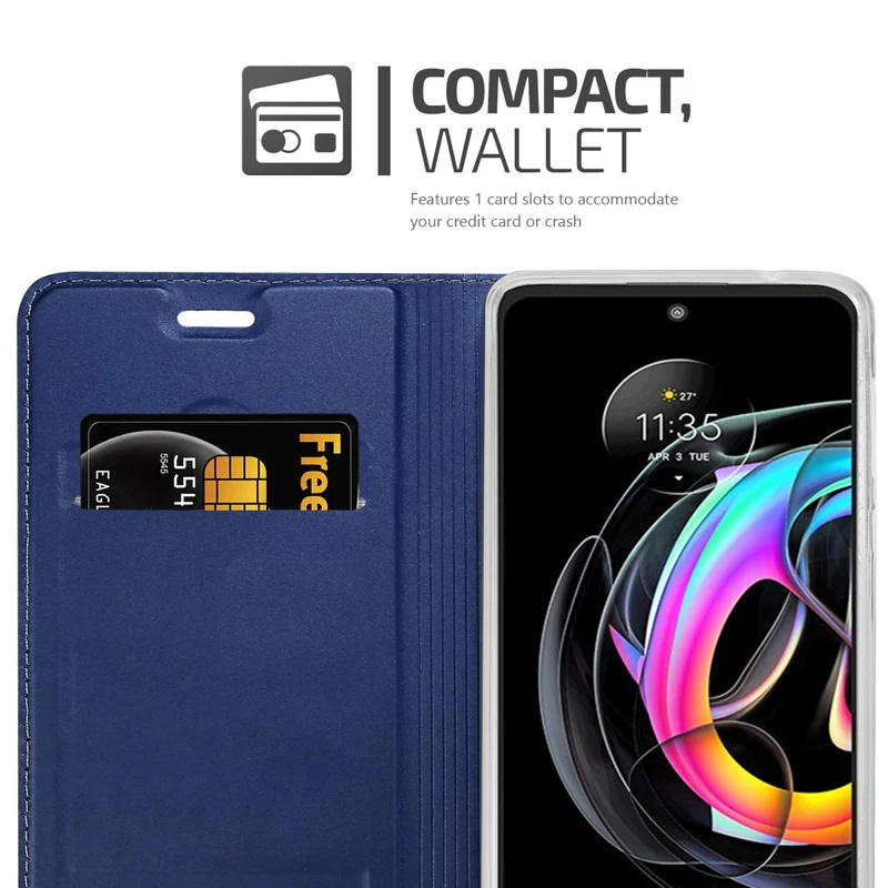 Cadorabo Hülle kompatibel mit Motorola EDGE 20 LITE / FUSION Schutzhülle mit Magnetverschluss, Standfunktion und Kartenfach