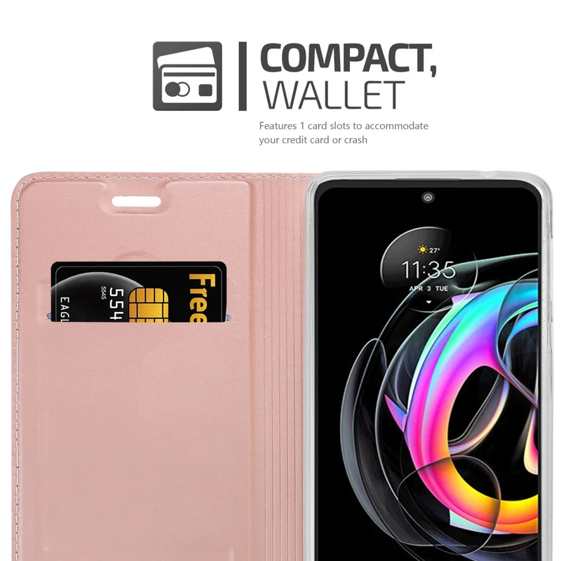 Cadorabo Hülle kompatibel mit Motorola EDGE 20 LITE / FUSION Schutzhülle mit Magnetverschluss, Standfunktion und Kartenfach