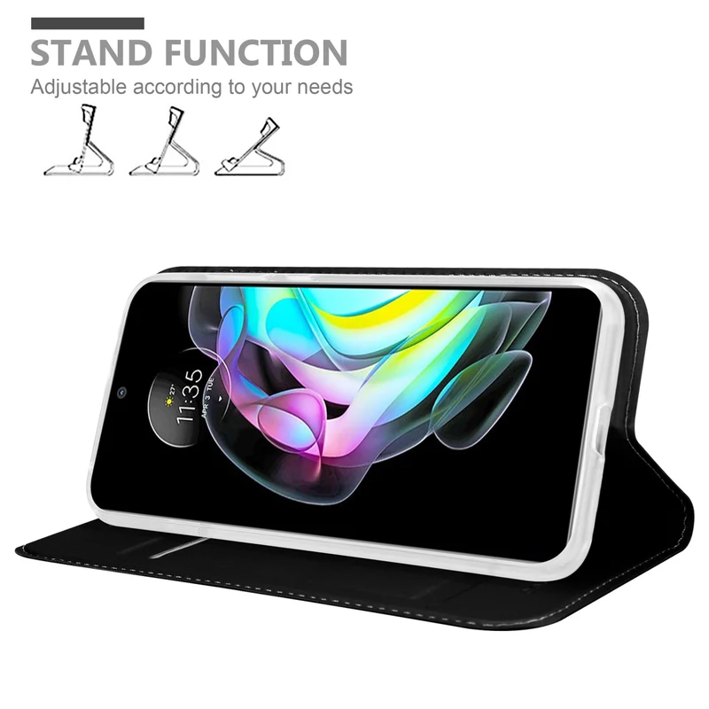 Cadorabo Hülle kompatibel mit Motorola EDGE 20 Schutzhülle mit Magnetverschluss, Standfunktion und Kartenfach