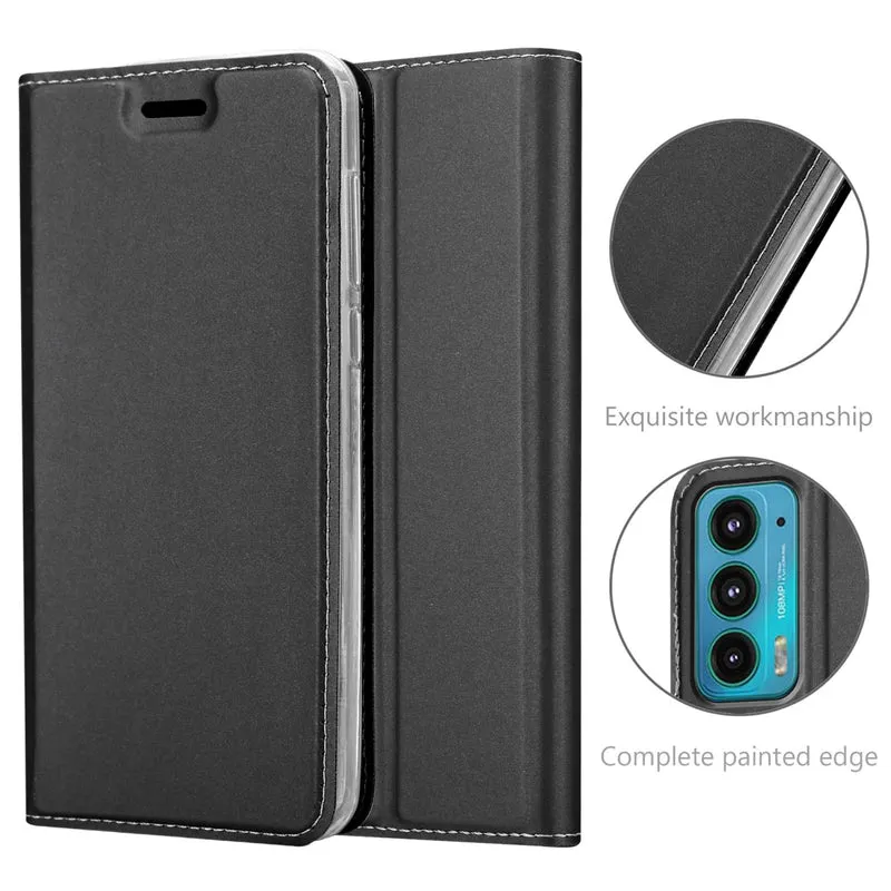 Cadorabo Hülle kompatibel mit Motorola EDGE 20 Schutzhülle mit Magnetverschluss, Standfunktion und Kartenfach