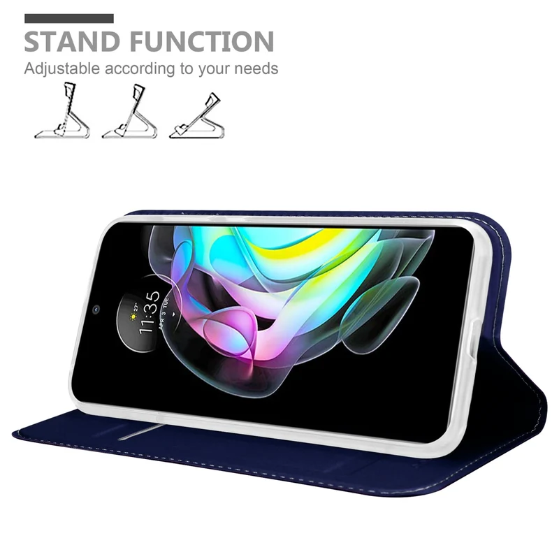 Cadorabo Hülle kompatibel mit Motorola EDGE 20 Schutzhülle mit Magnetverschluss, Standfunktion und Kartenfach