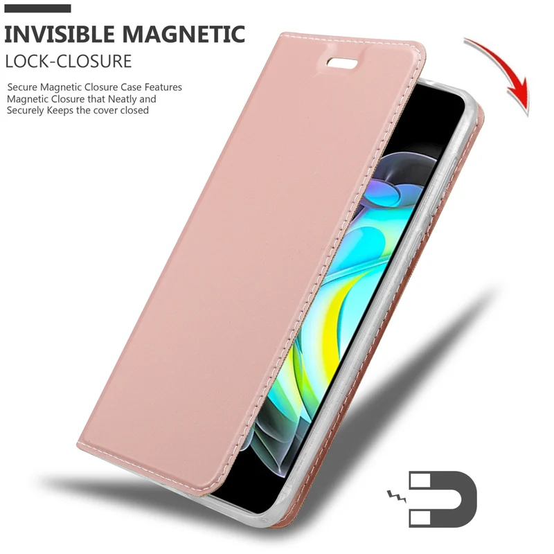 Cadorabo Hülle kompatibel mit Motorola EDGE 20 Schutzhülle mit Magnetverschluss, Standfunktion und Kartenfach