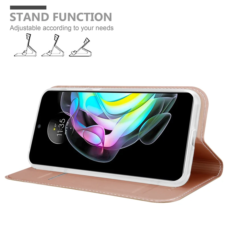 Cadorabo Hülle kompatibel mit Motorola EDGE 20 Schutzhülle mit Magnetverschluss, Standfunktion und Kartenfach