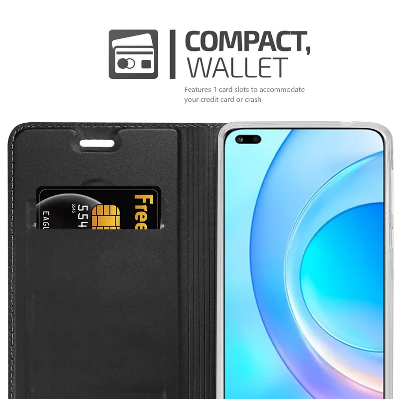 Cadorabo Hülle kompatibel mit Honor 50 LITE Schutzhülle mit Magnetverschluss, Standfunktion und Kartenfach