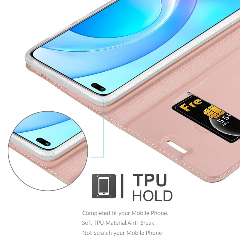 Cadorabo Hülle kompatibel mit Honor 50 LITE Schutzhülle mit Magnetverschluss, Standfunktion und Kartenfach