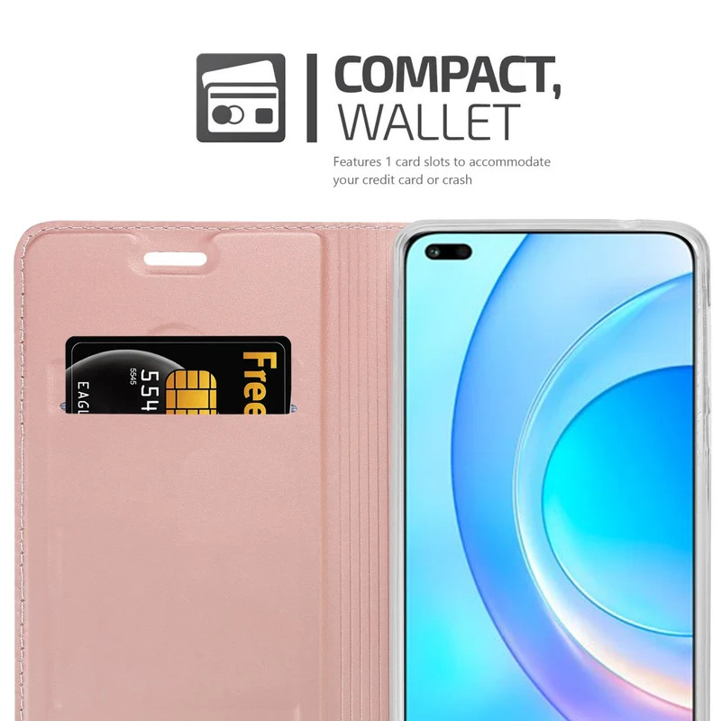Cadorabo Hülle kompatibel mit Honor 50 LITE Schutzhülle mit Magnetverschluss, Standfunktion und Kartenfach