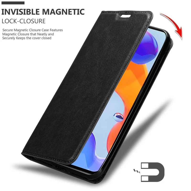 Cadorabo Hülle kompatibel mit Xiaomi RedMi NOTE 11 PRO 4G / 5G Schutzhülle mit Magnetverschluss, Standfunktion und Kartenfach