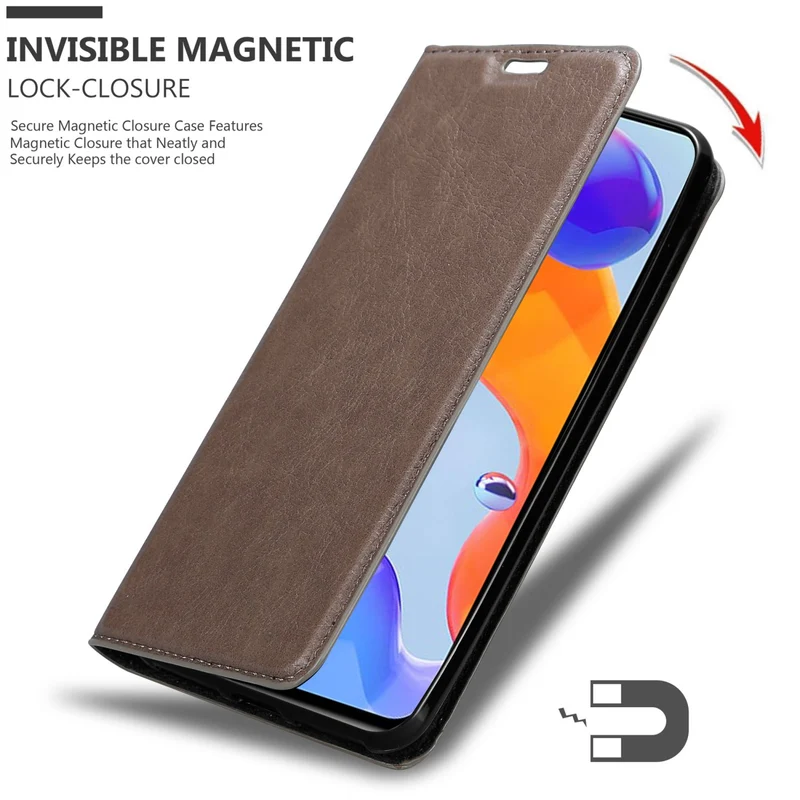 Cadorabo Hülle kompatibel mit Xiaomi RedMi NOTE 11 PRO 4G / 5G Schutzhülle mit Magnetverschluss, Standfunktion und Kartenfach