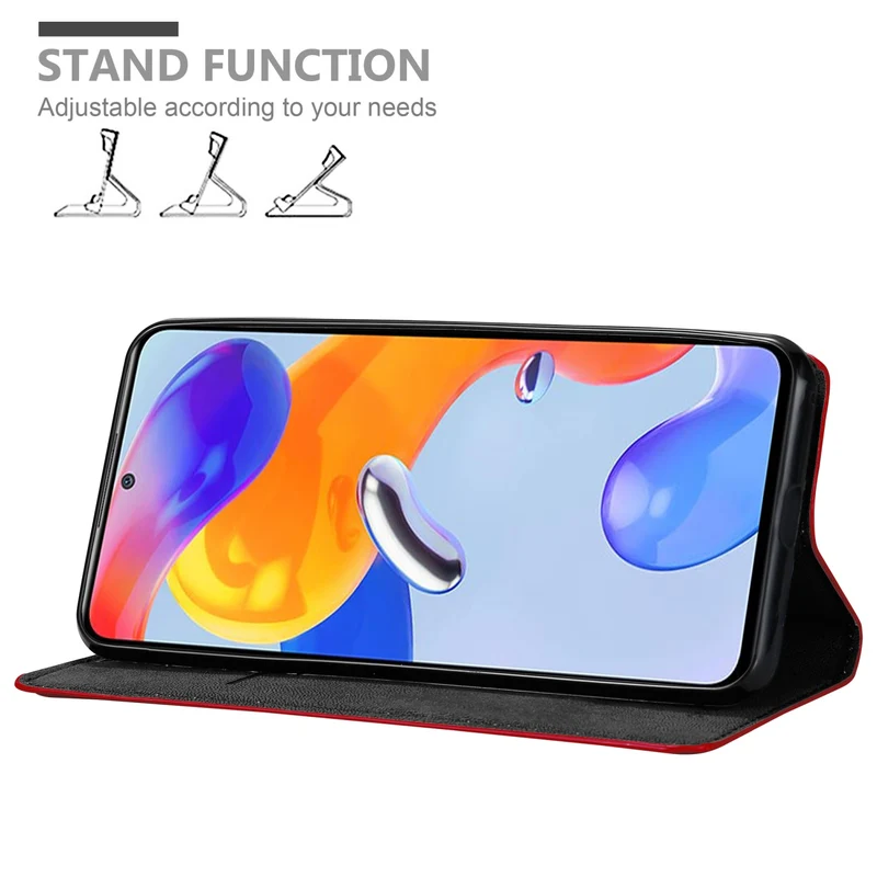 Cadorabo Hülle kompatibel mit Xiaomi RedMi NOTE 11 PRO 4G / 5G Schutzhülle mit Magnetverschluss, Standfunktion und Kartenfach