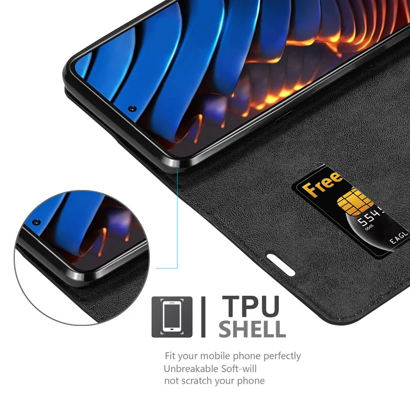 Cadorabo Hülle kompatibel mit Xiaomi POCO X3 GT Schutzhülle mit Magnetverschluss, Standfunktion und Kartenfach