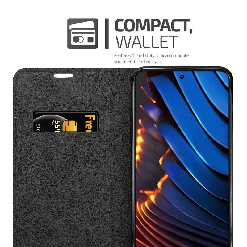 Cadorabo Hülle kompatibel mit Xiaomi POCO X3 GT Schutzhülle mit Magnetverschluss, Standfunktion und Kartenfach