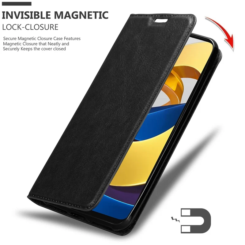 Cadorabo Hülle kompatibel mit Xiaomi POCO M4 PRO 5G Schutzhülle mit Magnetverschluss, Standfunktion und Kartenfach