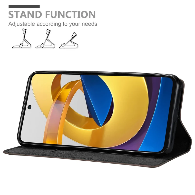 Cadorabo Hülle kompatibel mit Xiaomi POCO M4 PRO 5G Schutzhülle mit Magnetverschluss, Standfunktion und Kartenfach