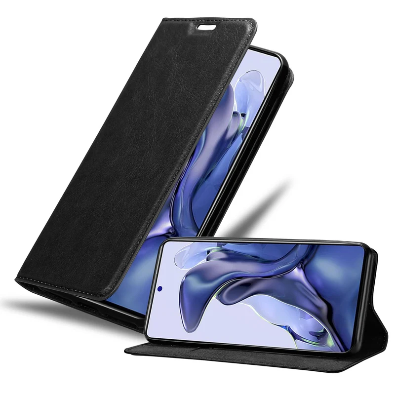 Cadorabo Hülle kompatibel mit Xiaomi 11T / 11T PRO Schutzhülle mit Magnetverschluss, Standfunktion und Kartenfach