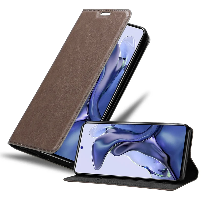 Cadorabo Hülle kompatibel mit Xiaomi 11T / 11T PRO Schutzhülle mit Magnetverschluss, Standfunktion und Kartenfach