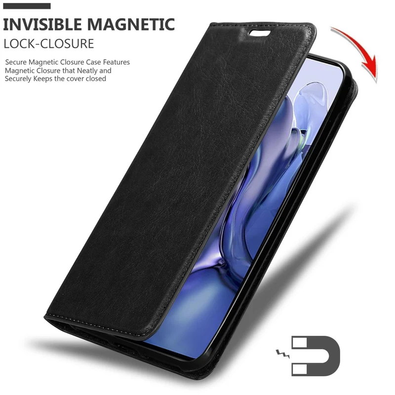 Cadorabo Hülle kompatibel mit Xiaomi 11T / 11T PRO Schutzhülle mit Magnetverschluss, Standfunktion und Kartenfach