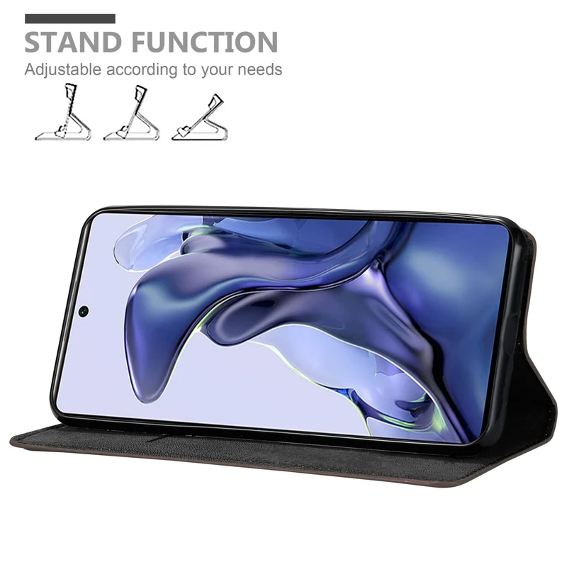 Cadorabo Hülle kompatibel mit Xiaomi 11T / 11T PRO Schutzhülle mit Magnetverschluss, Standfunktion und Kartenfach
