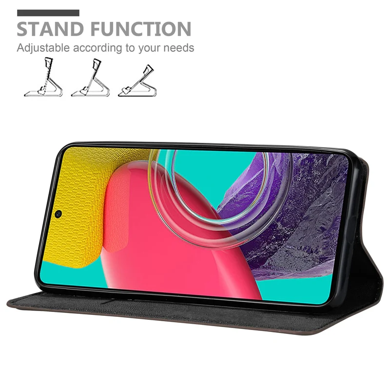 Cadorabo Hülle kompatibel mit Samsung Galaxy M53 5G Schutzhülle mit Magnetverschluss, Standfunktion und Kartenfach