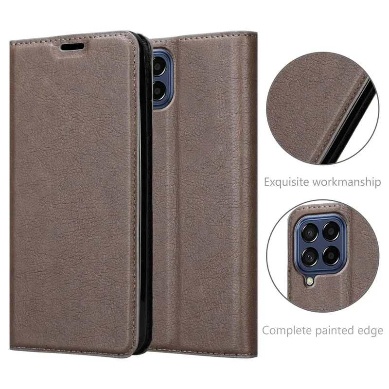 Cadorabo Hülle kompatibel mit Samsung Galaxy M53 5G Schutzhülle mit Magnetverschluss, Standfunktion und Kartenfach