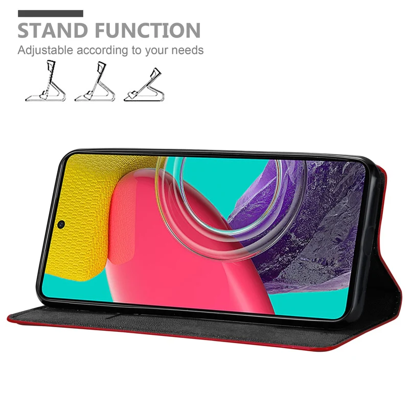 Cadorabo Hülle kompatibel mit Samsung Galaxy M53 5G Schutzhülle mit Magnetverschluss, Standfunktion und Kartenfach