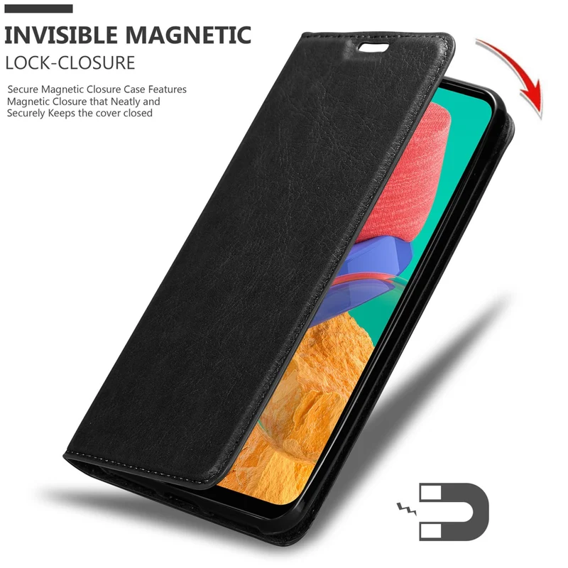 Cadorabo Hülle kompatibel mit Samsung Galaxy M33 5G Schutzhülle mit Magnetverschluss, Standfunktion und Kartenfach