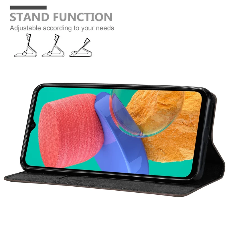 Cadorabo Hülle kompatibel mit Samsung Galaxy M33 5G Schutzhülle mit Magnetverschluss, Standfunktion und Kartenfach