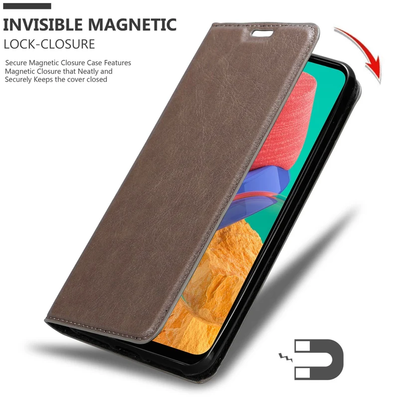 Cadorabo Hülle kompatibel mit Samsung Galaxy M33 5G Schutzhülle mit Magnetverschluss, Standfunktion und Kartenfach