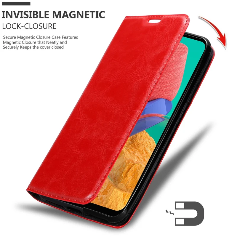 Cadorabo Hülle kompatibel mit Samsung Galaxy M33 5G Schutzhülle mit Magnetverschluss, Standfunktion und Kartenfach