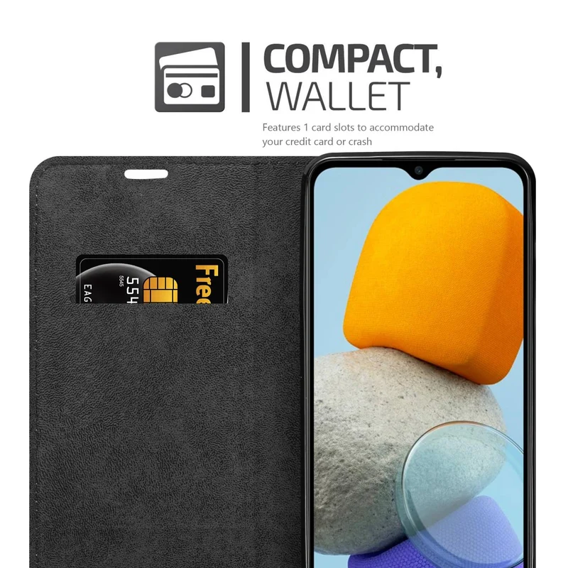 Cadorabo Hülle kompatibel mit Samsung Galaxy M23 5G Schutzhülle mit Magnetverschluss, Standfunktion und Kartenfach