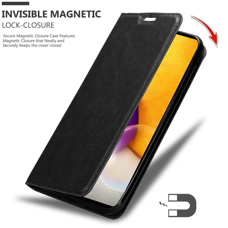 Cadorabo Hülle kompatibel mit Samsung Galaxy A73 5G Schutzhülle mit Magnetverschluss, Standfunktion und Kartenfach