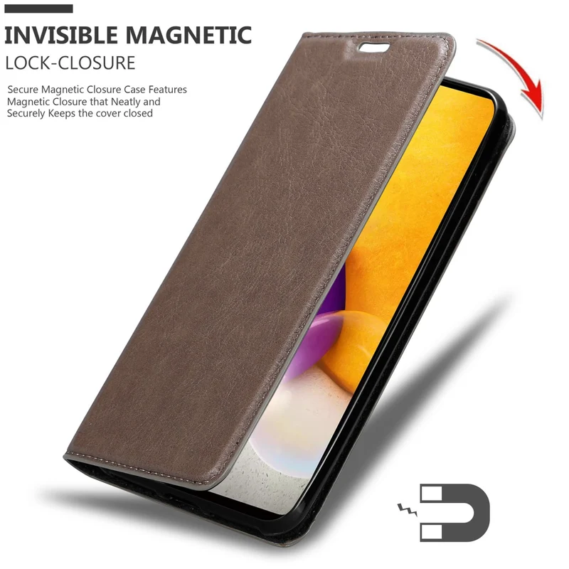 Cadorabo Hülle kompatibel mit Samsung Galaxy A73 5G Schutzhülle mit Magnetverschluss, Standfunktion und Kartenfach