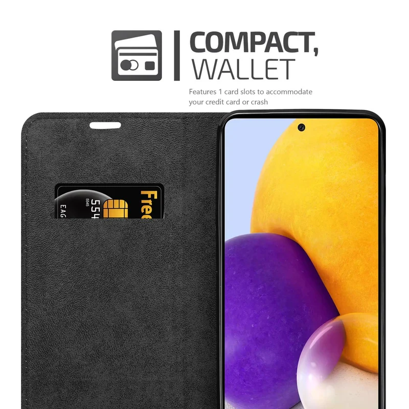 Cadorabo Hülle kompatibel mit Samsung Galaxy A73 5G Schutzhülle mit Magnetverschluss, Standfunktion und Kartenfach