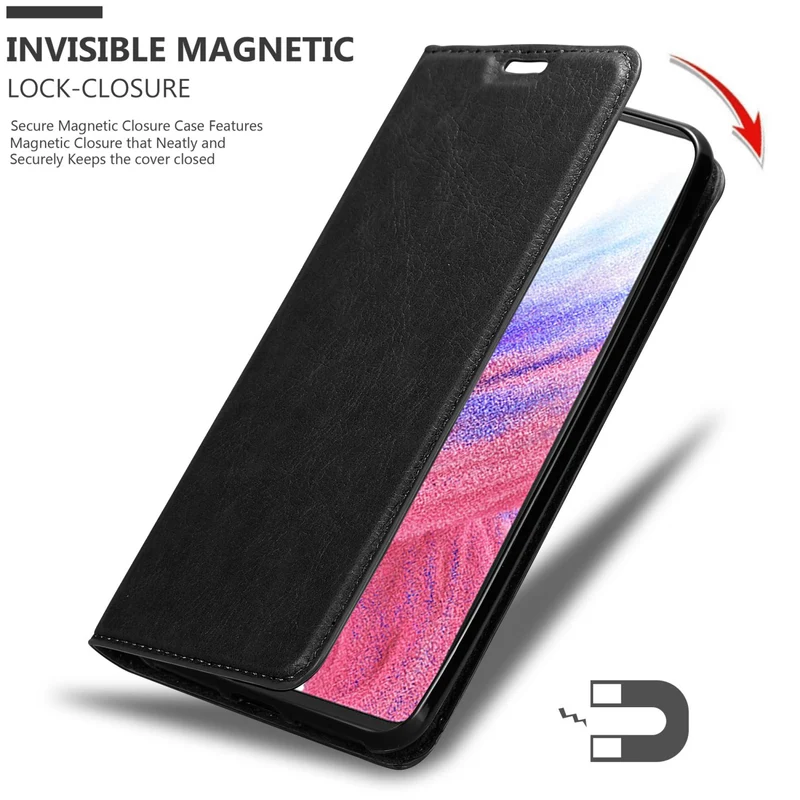 Cadorabo Hülle kompatibel mit Samsung Galaxy A53 5G Schutzhülle mit Magnetverschluss, Standfunktion und Kartenfach