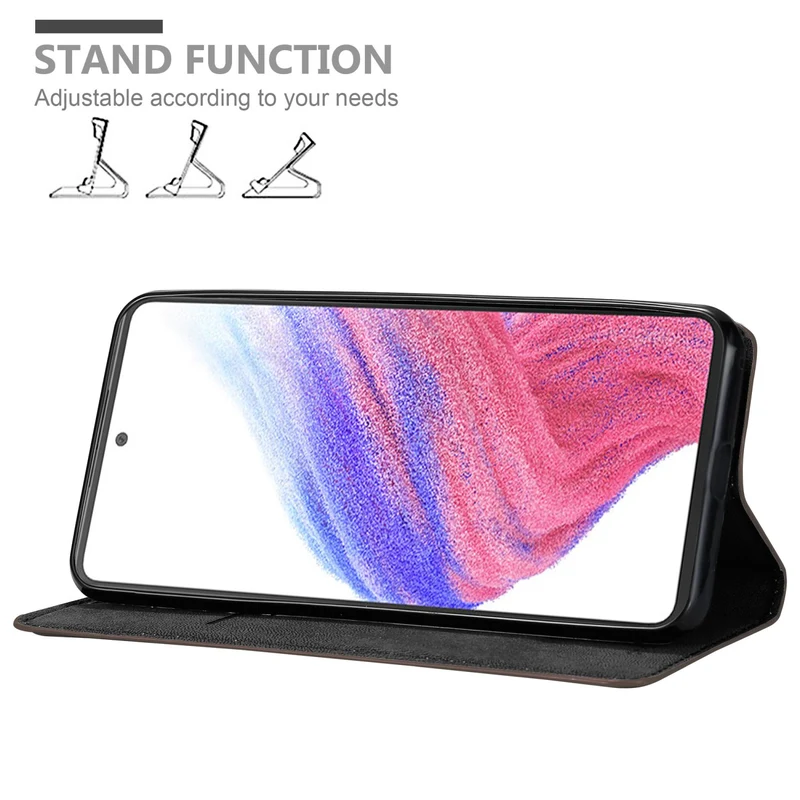 Cadorabo Hülle kompatibel mit Samsung Galaxy A53 5G Schutzhülle mit Magnetverschluss, Standfunktion und Kartenfach
